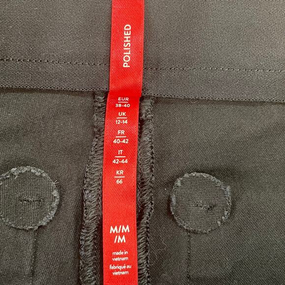 Spanx Polished Ankle Pants Black Medium Stretch Pull On Straight Leg Workwear - Picture 4 of 9